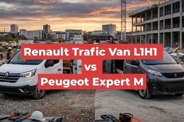 renautl trafic et peugeot expert sur un chantier