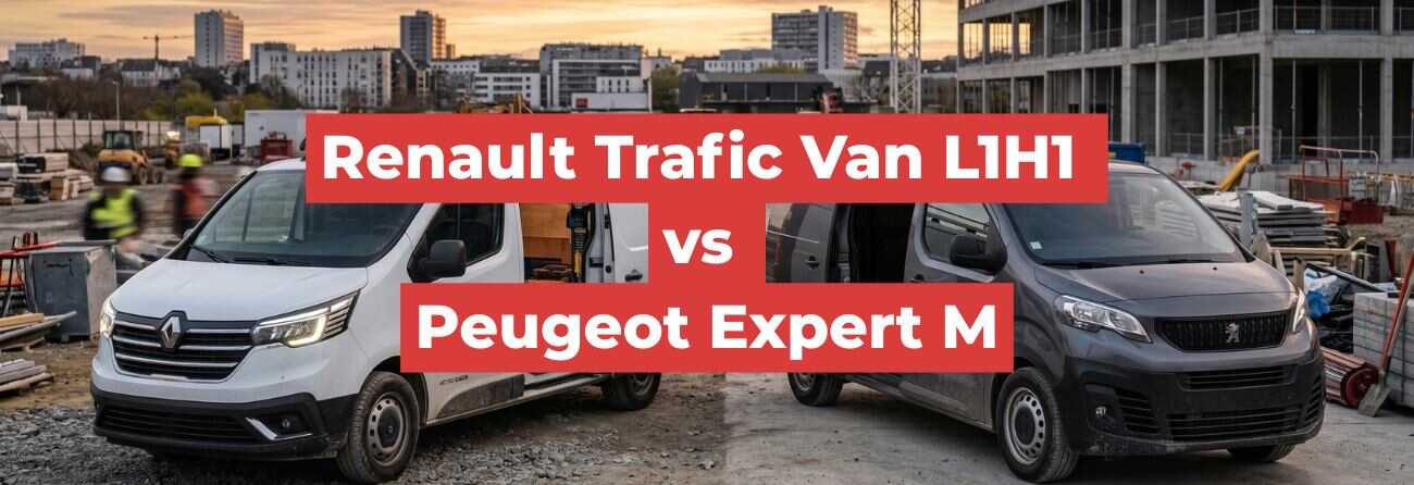 renautl trafic et peugeot expert sur un chantier